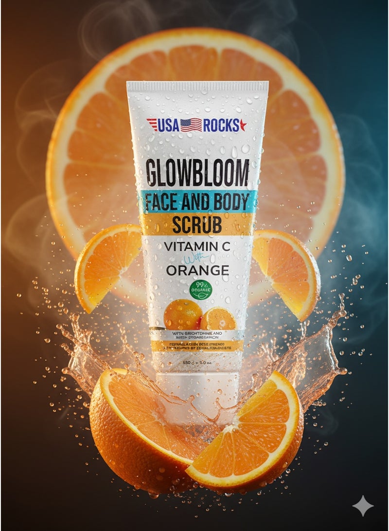 USA ROCKS Face & Body Scrub - Vitamin C & Orange - Image 5